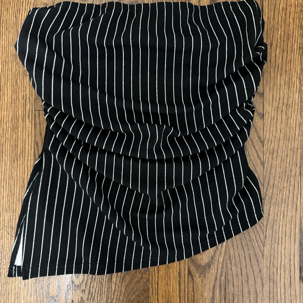 SHEIN Black and White Striped Tank Top